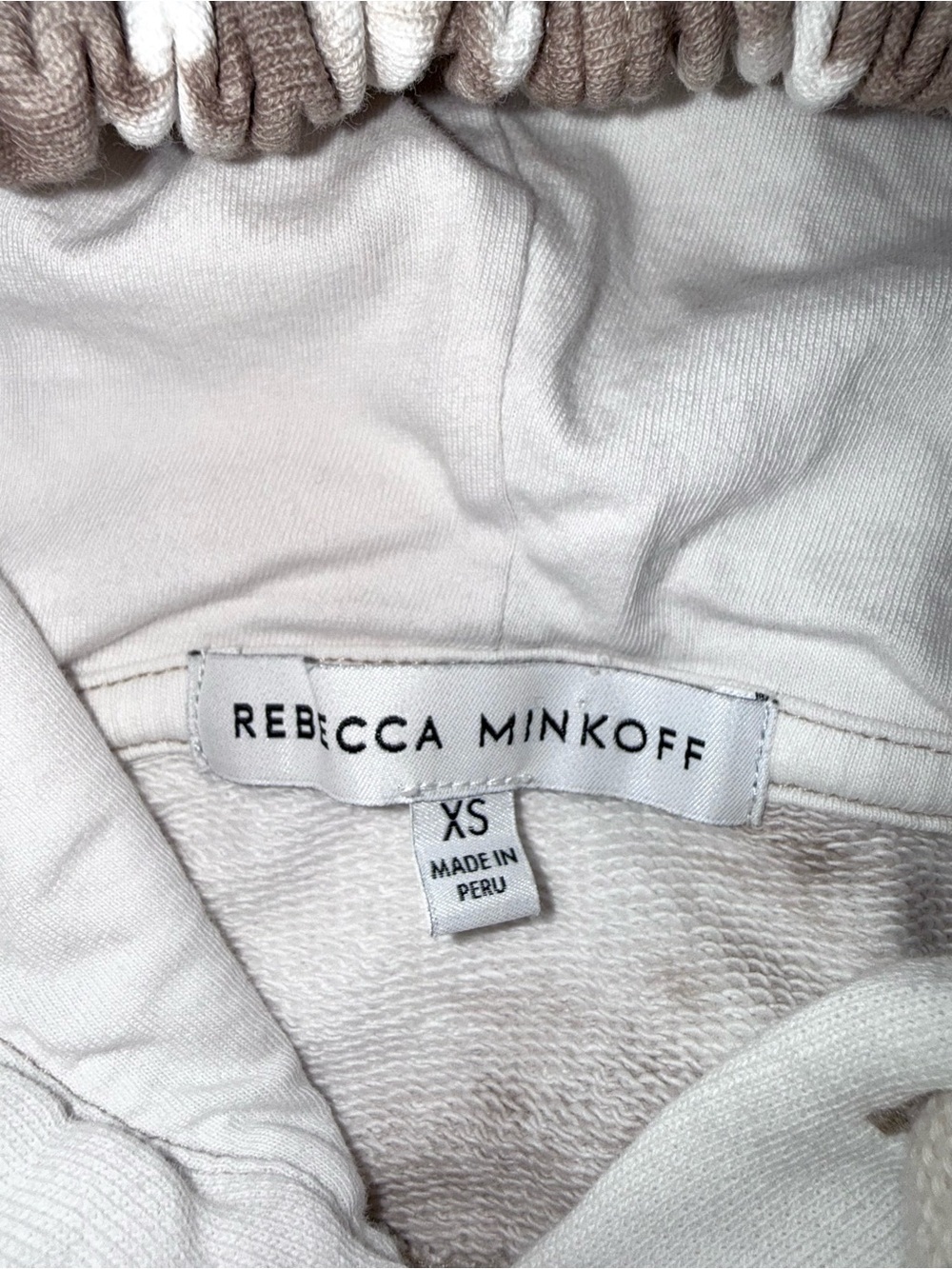 Rebecca Minkoff Women's Oversized Rosie Hoodie an Khaki Beach XS Orig $118 - Picture 5 of 8